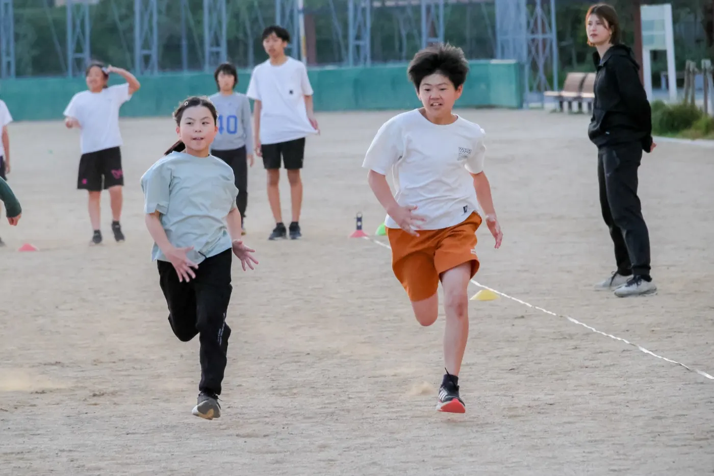高学年クラスの走り込み